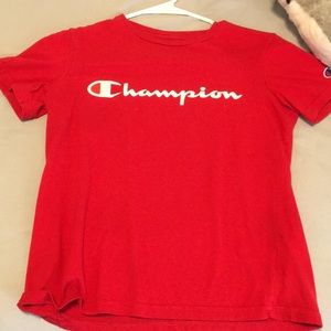Red champion shirt